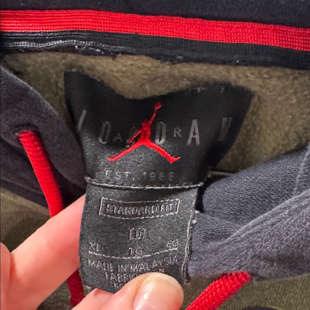 Nike Air Jordan Camo Hoodie | xl | Fleece | CU2060 | Jumpman Classics - Picture 3 of 7